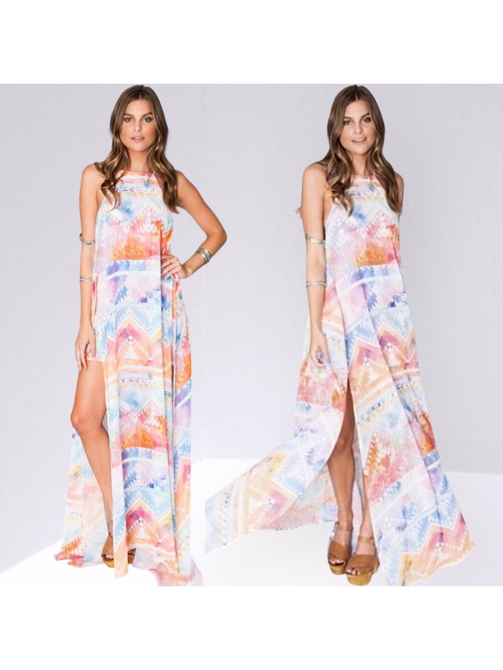 SHOW ME YOUR MUMU Bronte Salvation Mountain Maxi Dress Tropical Cruise Beach